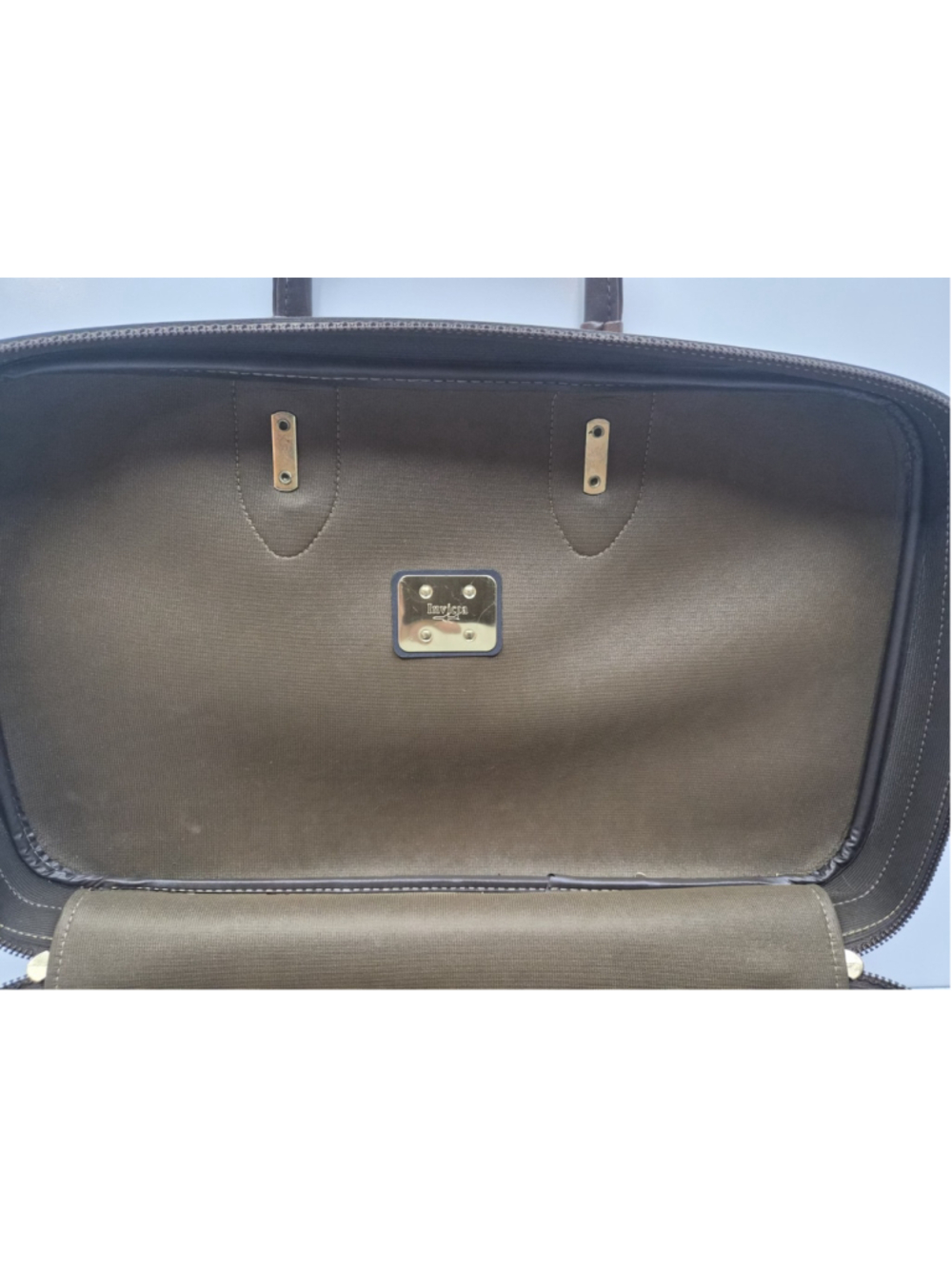 Vintage Invicta Leather Carry On Luggage Bag Brown Weekender Travel Suitcase - Picture 9 of 16